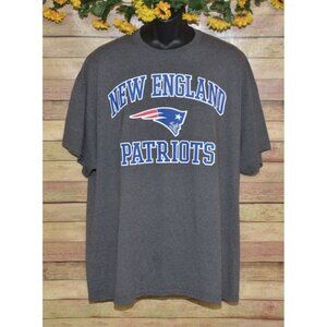 Majestic New England Patriots Gray Men's 2XL Football T-Shirt Fan Gear